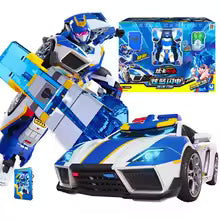 Metal Cardbot Transforming Robot to Car