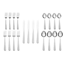 20-Piece Stainless Steel Flatware Set Service 4 High Mirror Polished